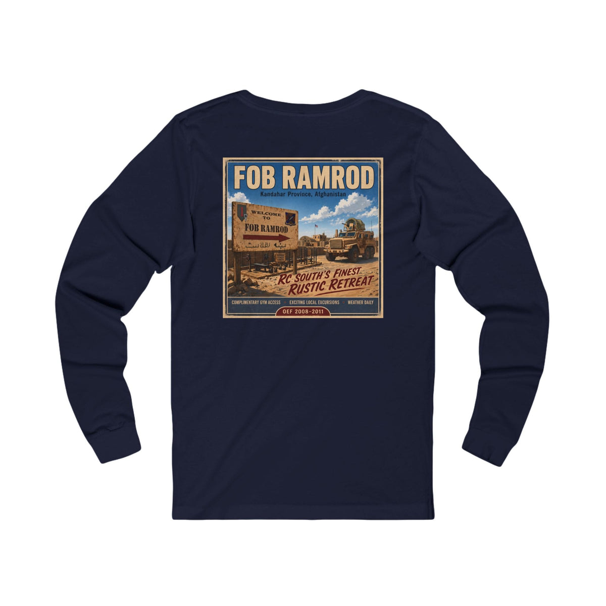 K-Factor Supply Co FOB Ramrod Travel [Long Sleeve - Back Print] T-Shirt