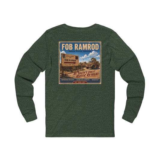 K-Factor Supply Co FOB Ramrod Travel [Long Sleeve - Back Print] T-Shirt S / Heather Forest