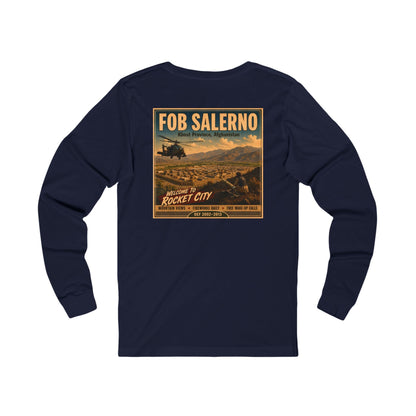 K-Factor Supply Co FOB Salerno Travel (Long Sleeve - Back Print) T-Shirt