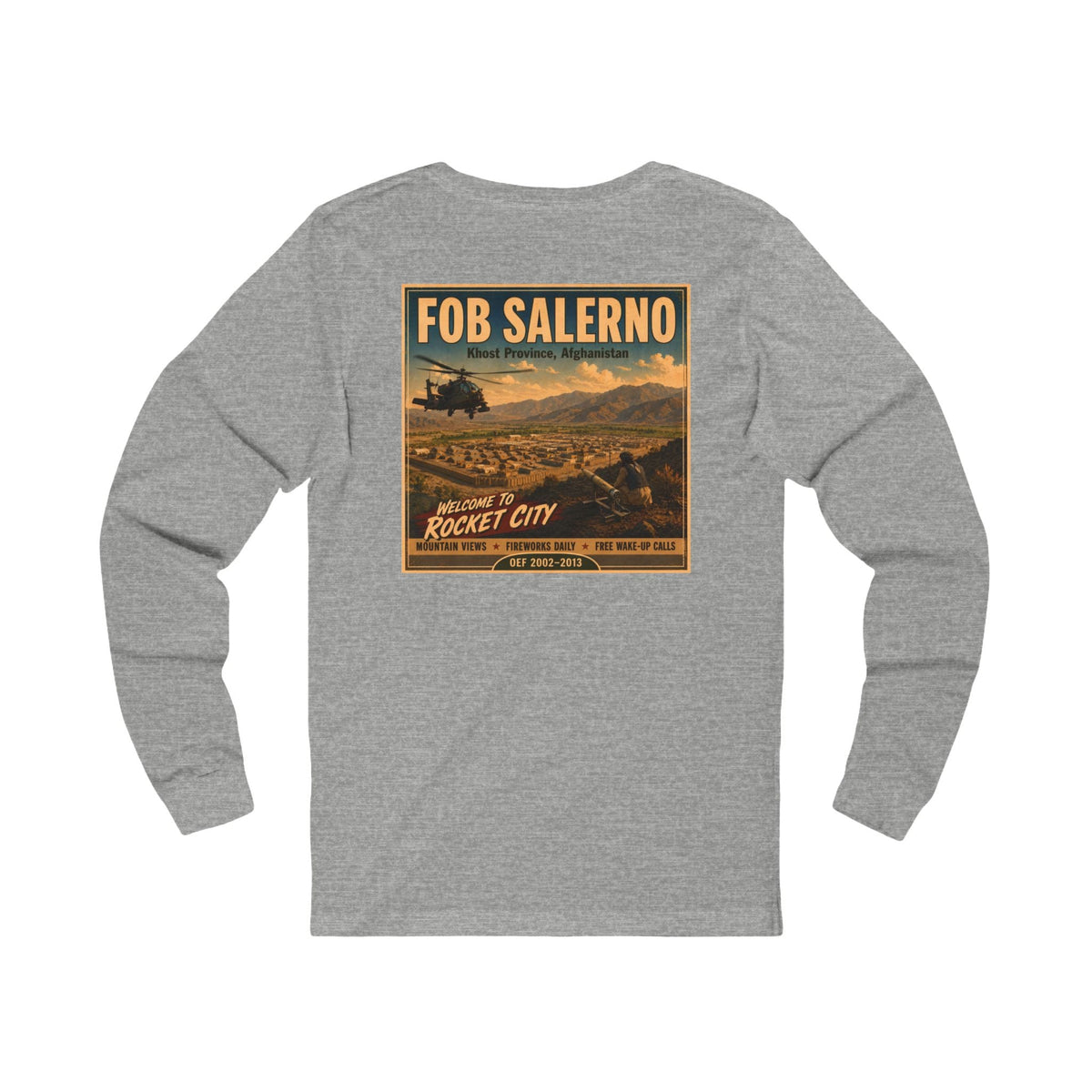 K-Factor Supply Co FOB Salerno Travel (Long Sleeve - Back Print) T-Shirt