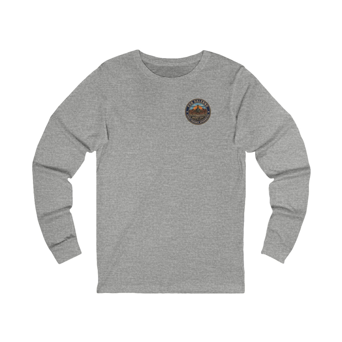 K-Factor Supply Co FOB Salerno Travel (Long Sleeve - Back Print) T-Shirt S / Athletic Heather