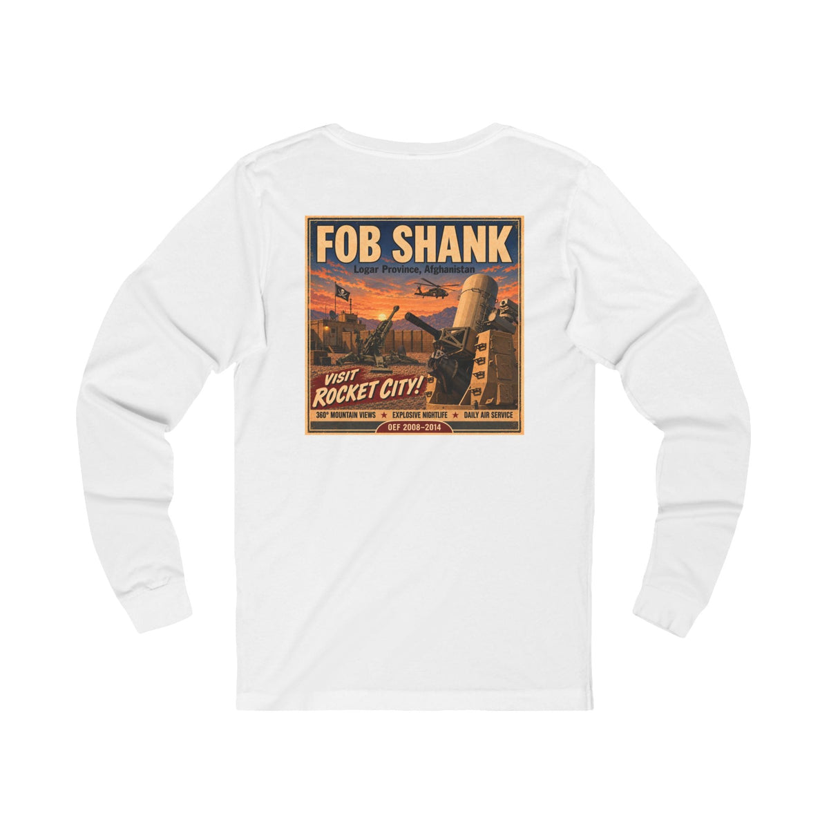 K-Factor Supply Co FOB Shank Travel [Long Sleeve - Back Print] T-Shirt