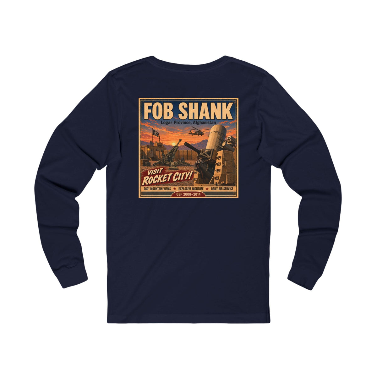 K-Factor Supply Co FOB Shank Travel [Long Sleeve - Back Print] T-Shirt
