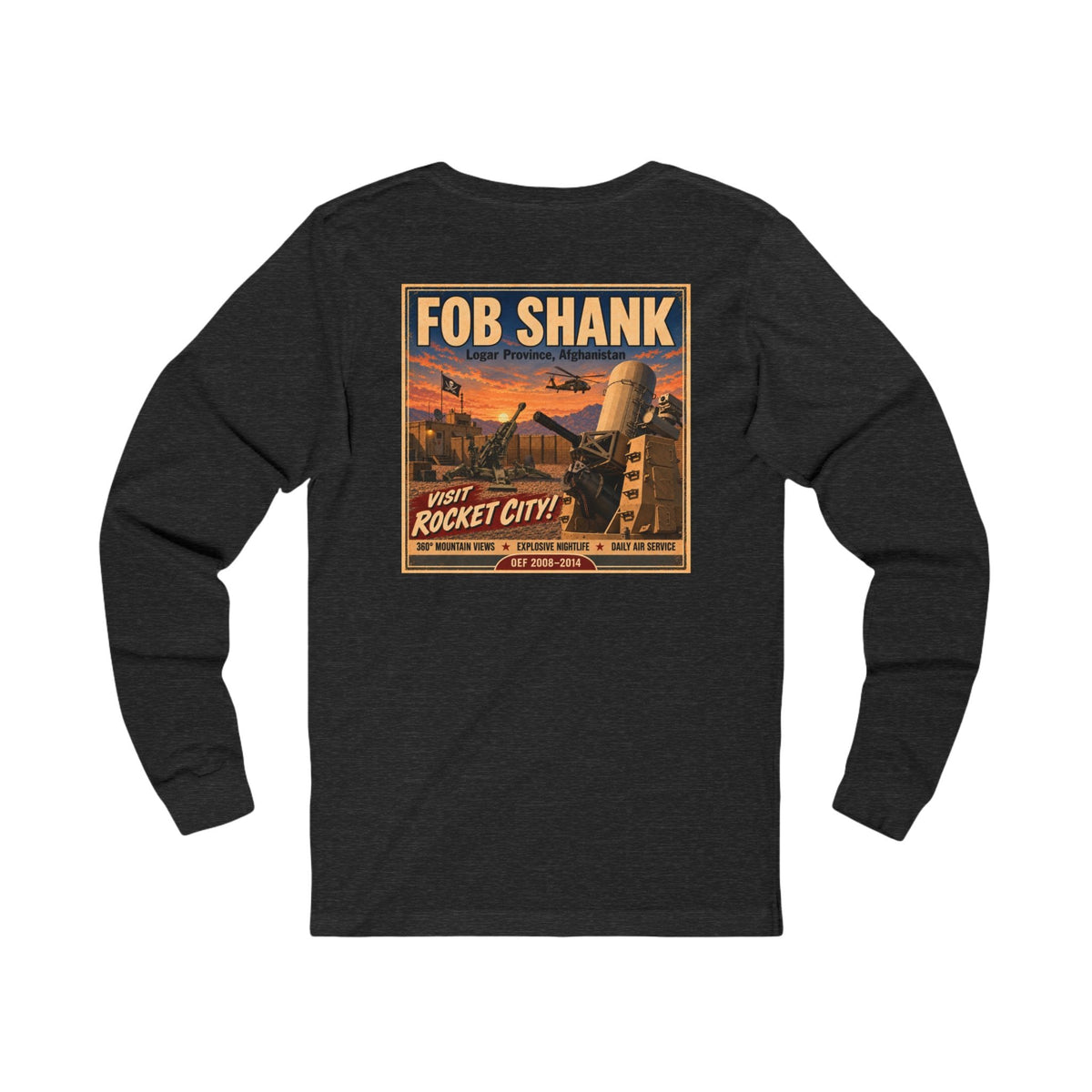 K-Factor Supply Co FOB Shank Travel [Long Sleeve - Back Print] T-Shirt