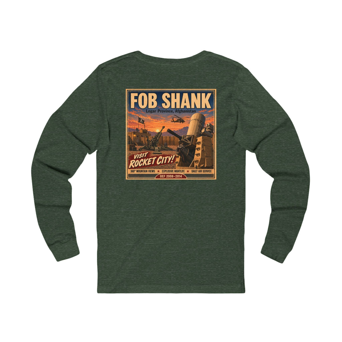 K-Factor Supply Co FOB Shank Travel [Long Sleeve - Back Print] T-Shirt