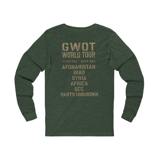 K-Factor Supply Co GWOT World Tour ( Long Sleeve - Back Print)T-Shirt S / Heather Forest