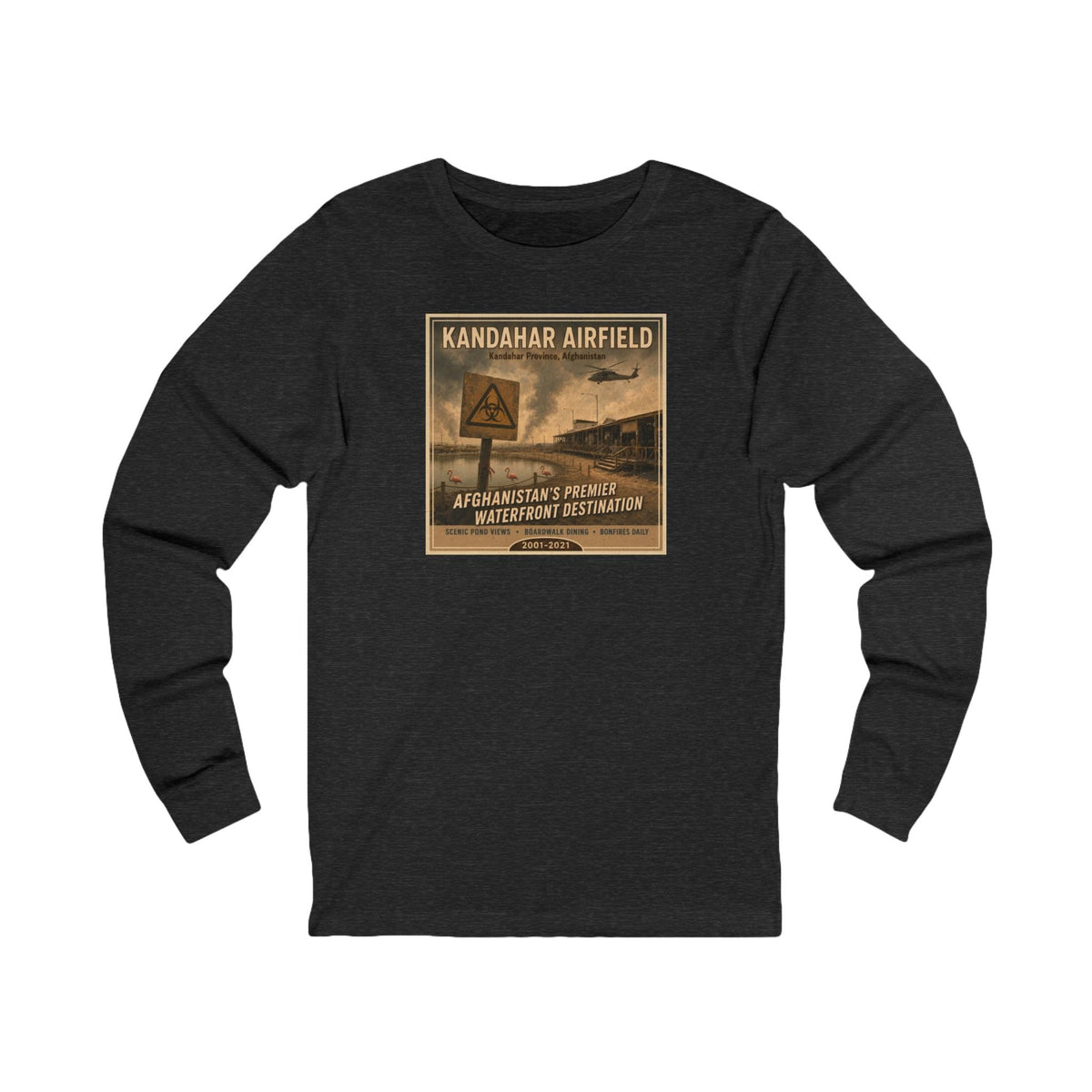 K-Factor Supply Co Kandahar Travel (Long Sleeve) T-Shirt S / Dark Grey Heather