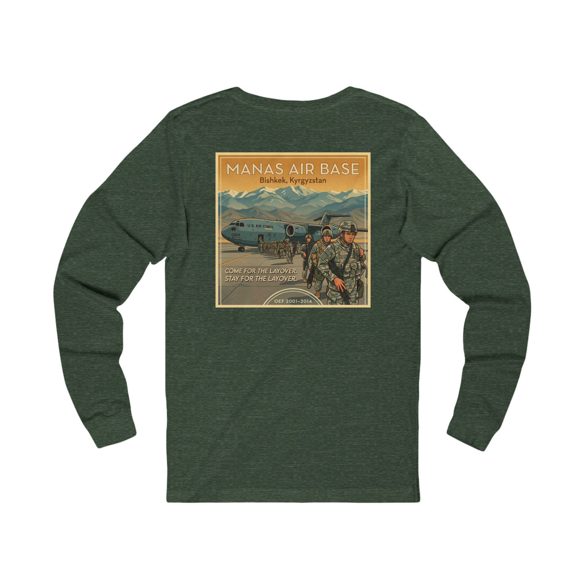 K-Factor Supply Co Manas Layover (Long Sleeve - Back Print) T-Shirt