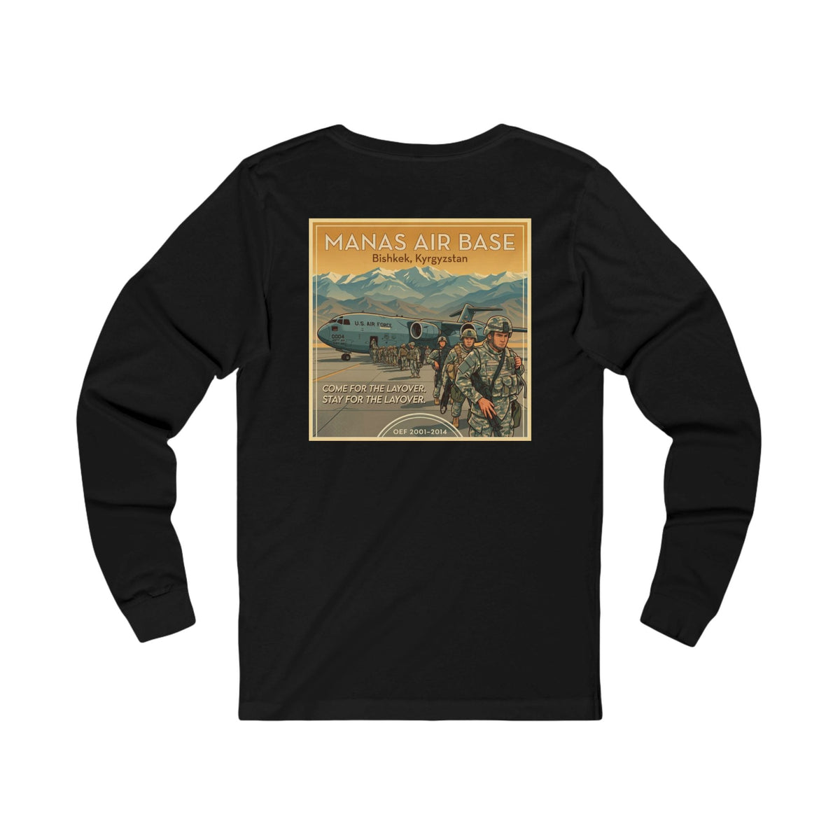 K-Factor Supply Co Manas Layover (Long Sleeve - Back Print) T-Shirt