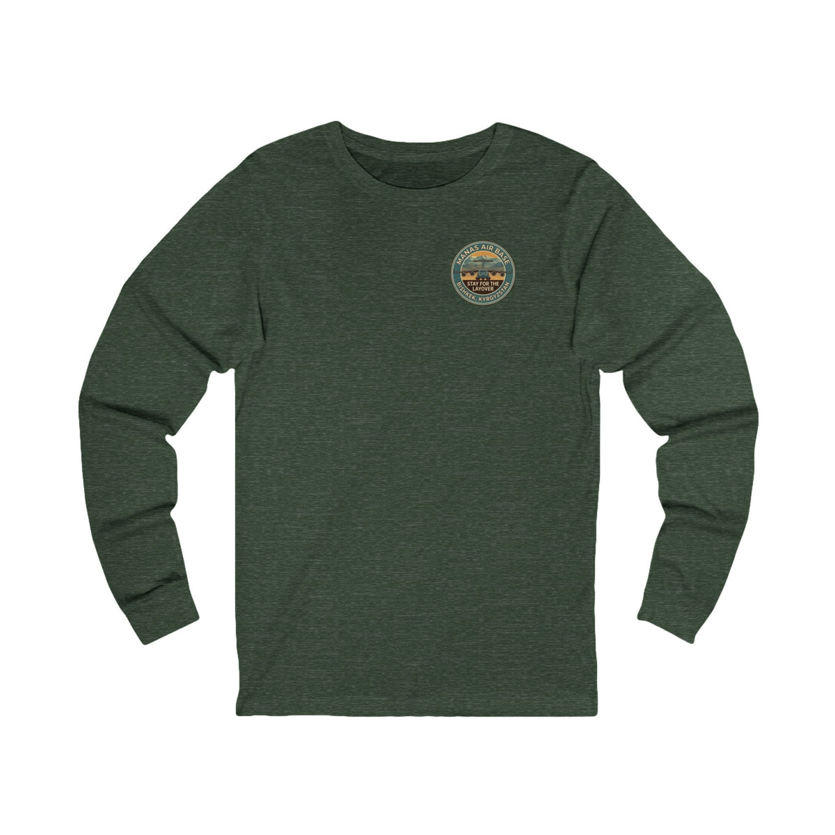 K-Factor Supply Co Manas Layover (Long Sleeve - Back Print) T-Shirt S / Heather Forest
