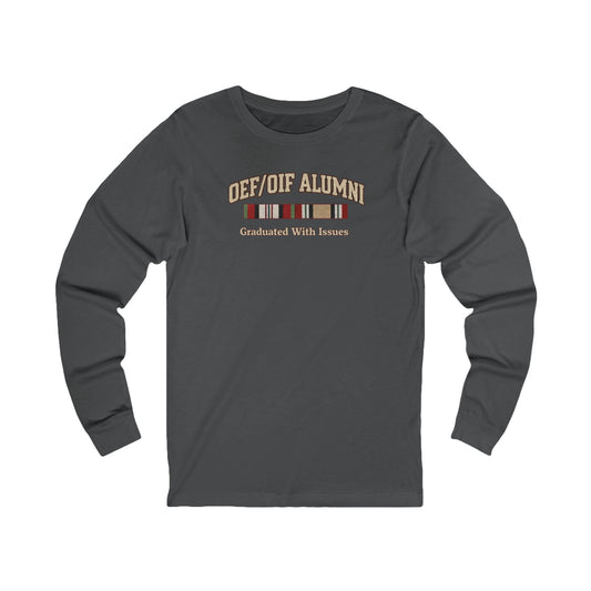 K-Factor Supply Co OEF/OIF Alumni Mk 1 "Issues" (Long Sleeve) T-Shirt S / Asphalt