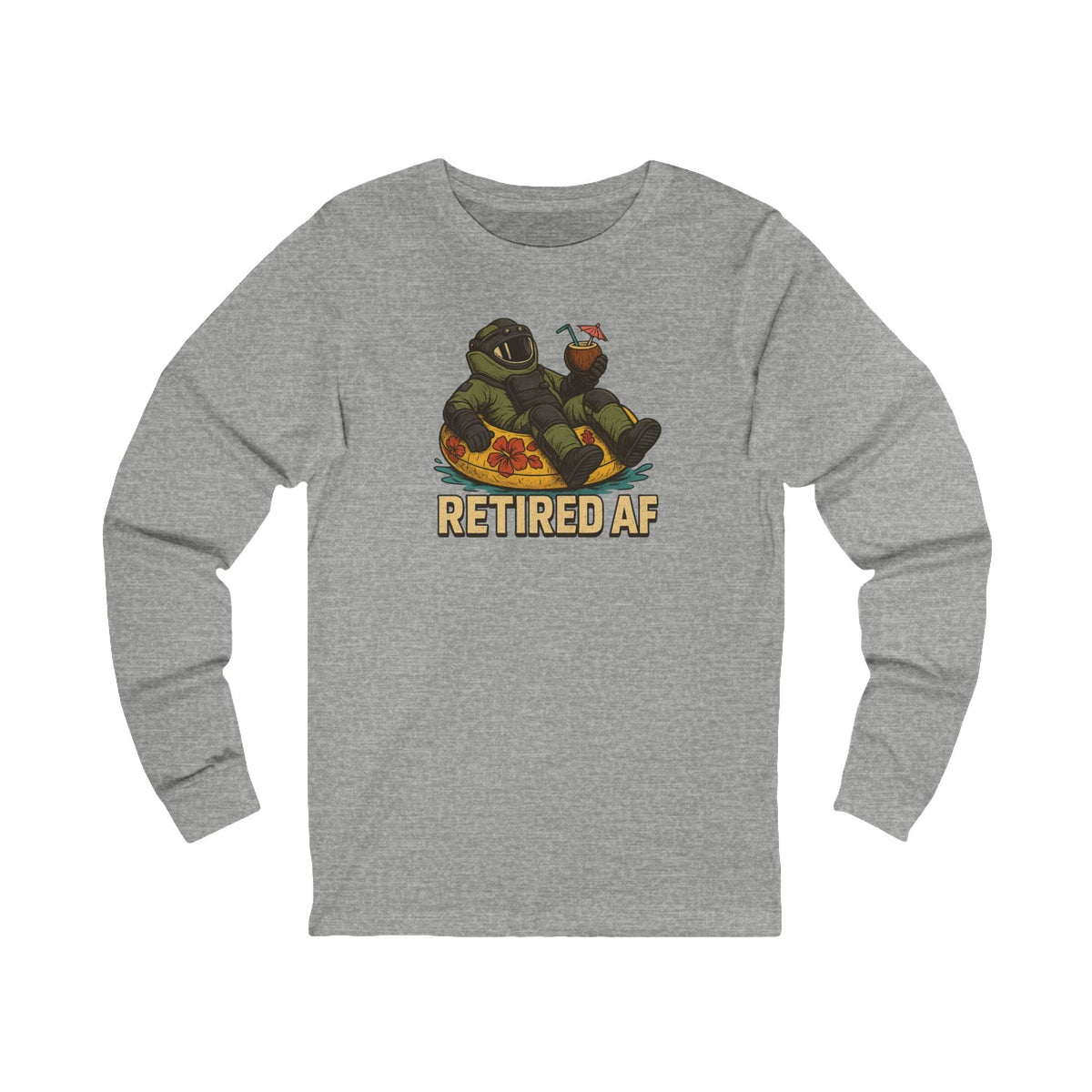 K-Factor Supply Co Retired AF (Long Sleeve) T-Shirt S / Athletic Heather