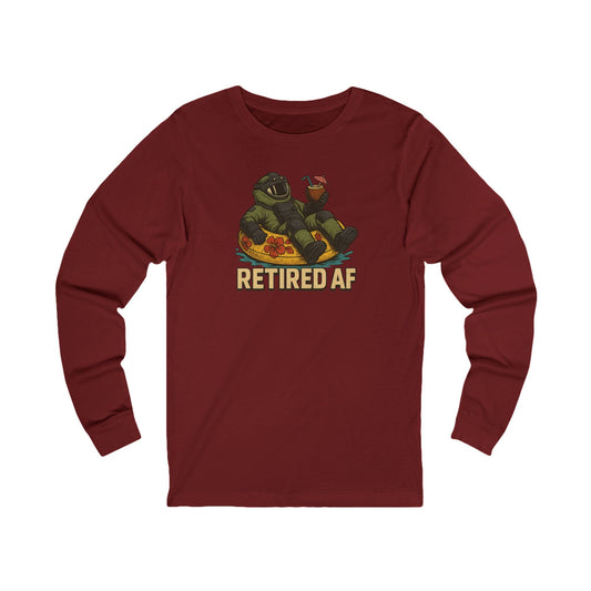 K-Factor Supply Co Retired AF (Long Sleeve) T-Shirt S / Cardinal