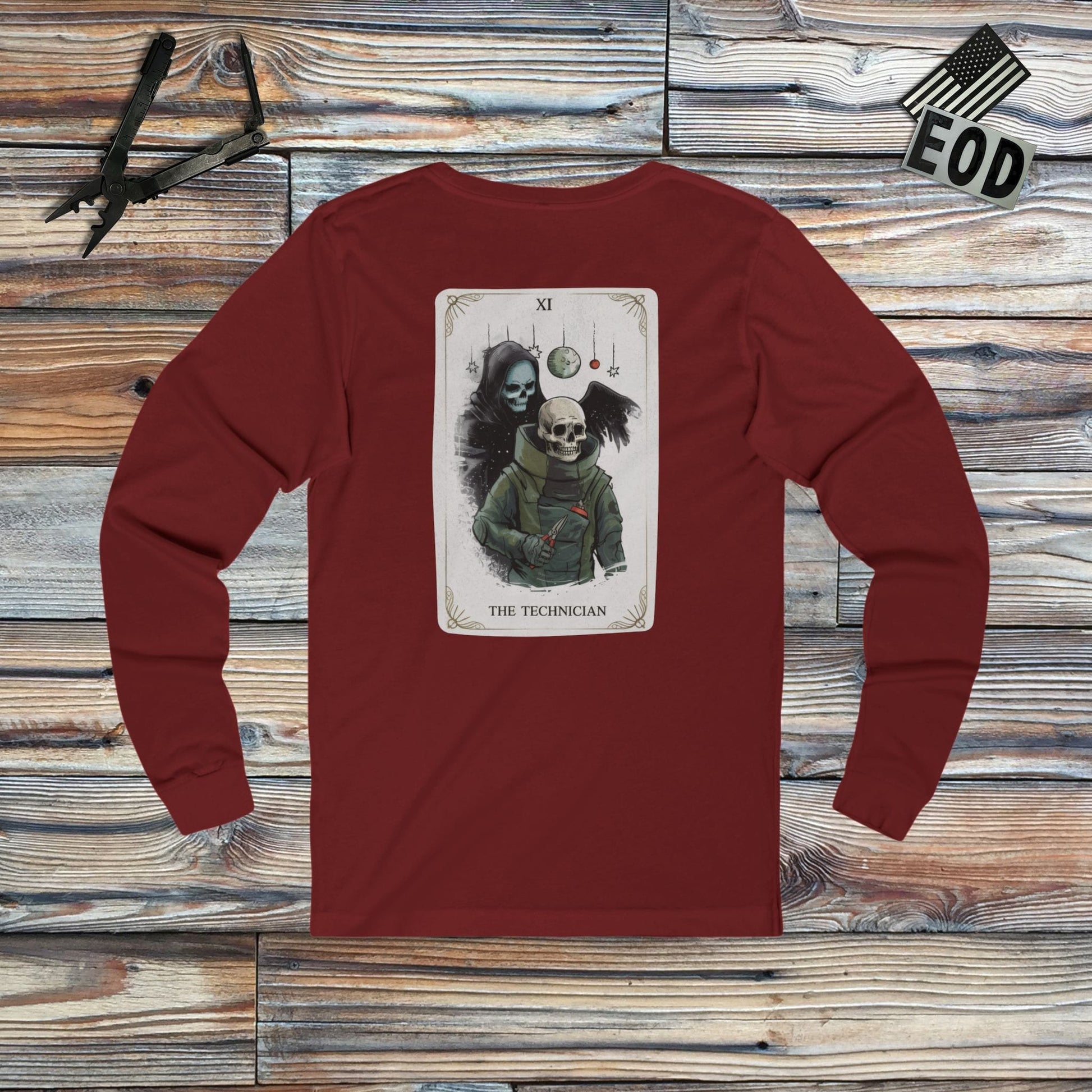 K-Factor Supply Co The Technician Tarot (Long Sleeve - Back Print) T-Shirt