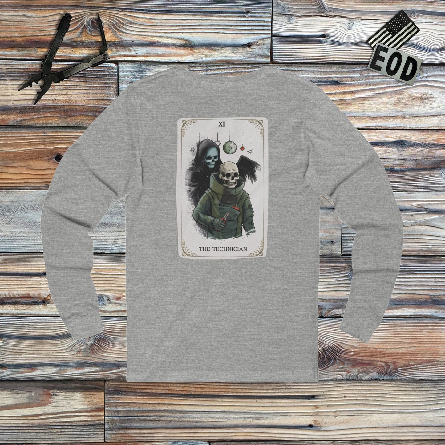K-Factor Supply Co The Technician Tarot (Long Sleeve - Back Print) T-Shirt