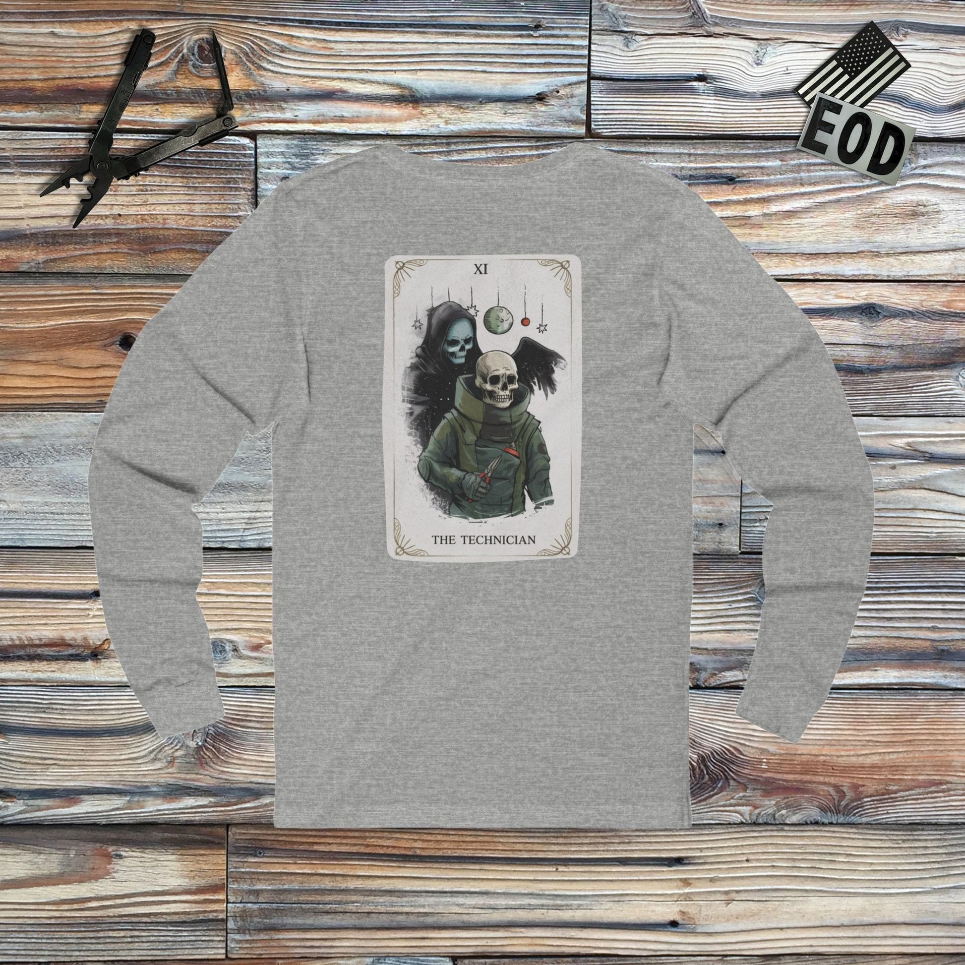 K-Factor Supply Co The Technician Tarot (Long Sleeve - Back Print) T-Shirt