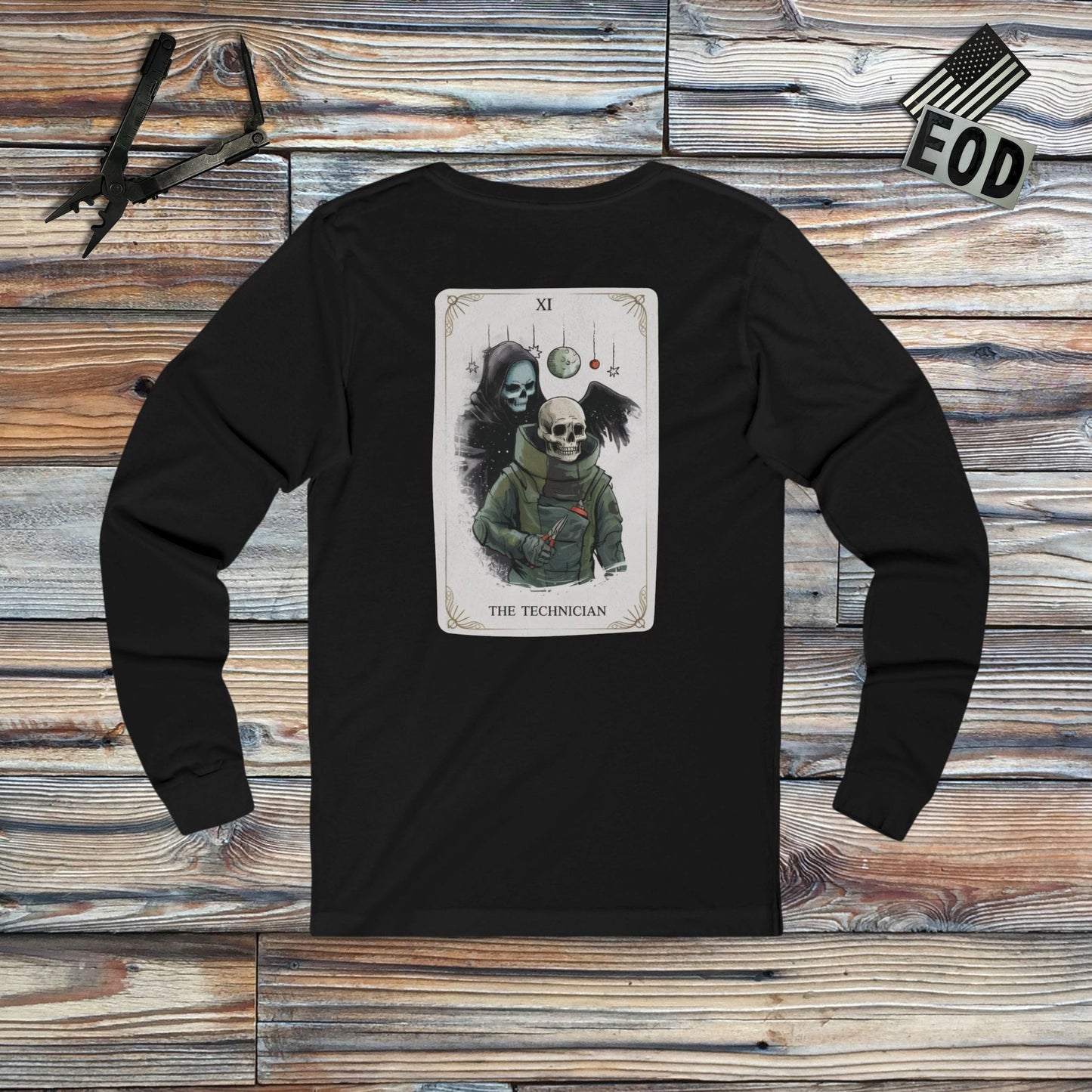 K-Factor Supply Co The Technician Tarot (Long Sleeve - Back Print) T-Shirt S / Black