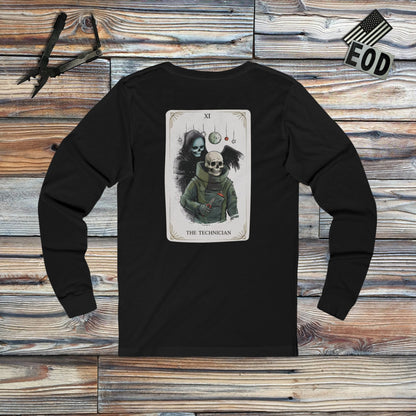 K-Factor Supply Co The Technician Tarot (Long Sleeve - Back Print) T-Shirt S / Black
