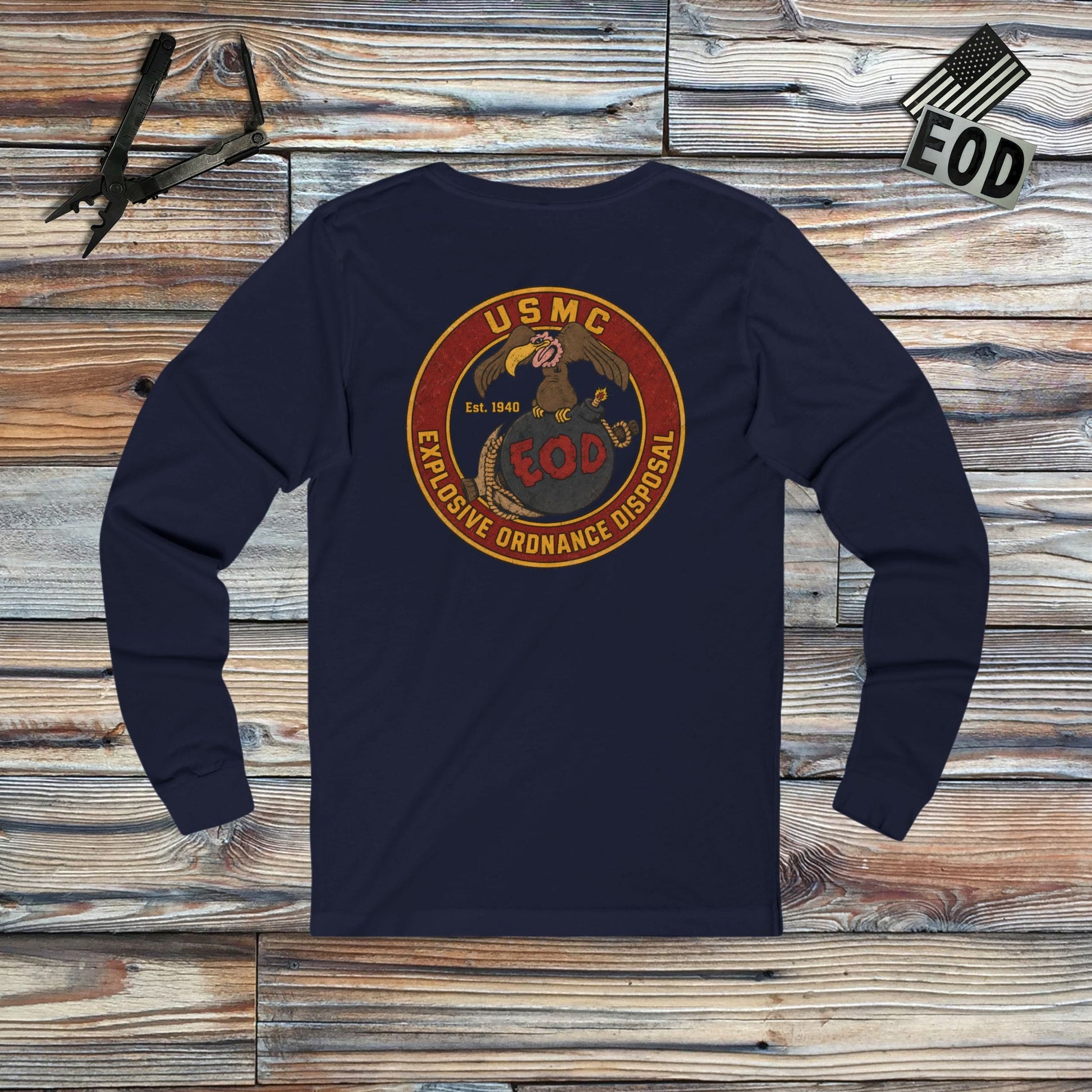 K-Factor Supply Co USMC BBP Icon (Long Sleeve - Back Print) T-Shirt