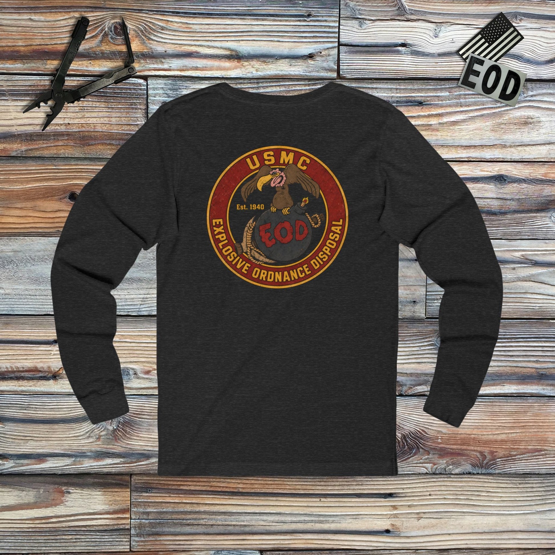 K-Factor Supply Co USMC BBP Icon (Long Sleeve - Back Print) T-Shirt