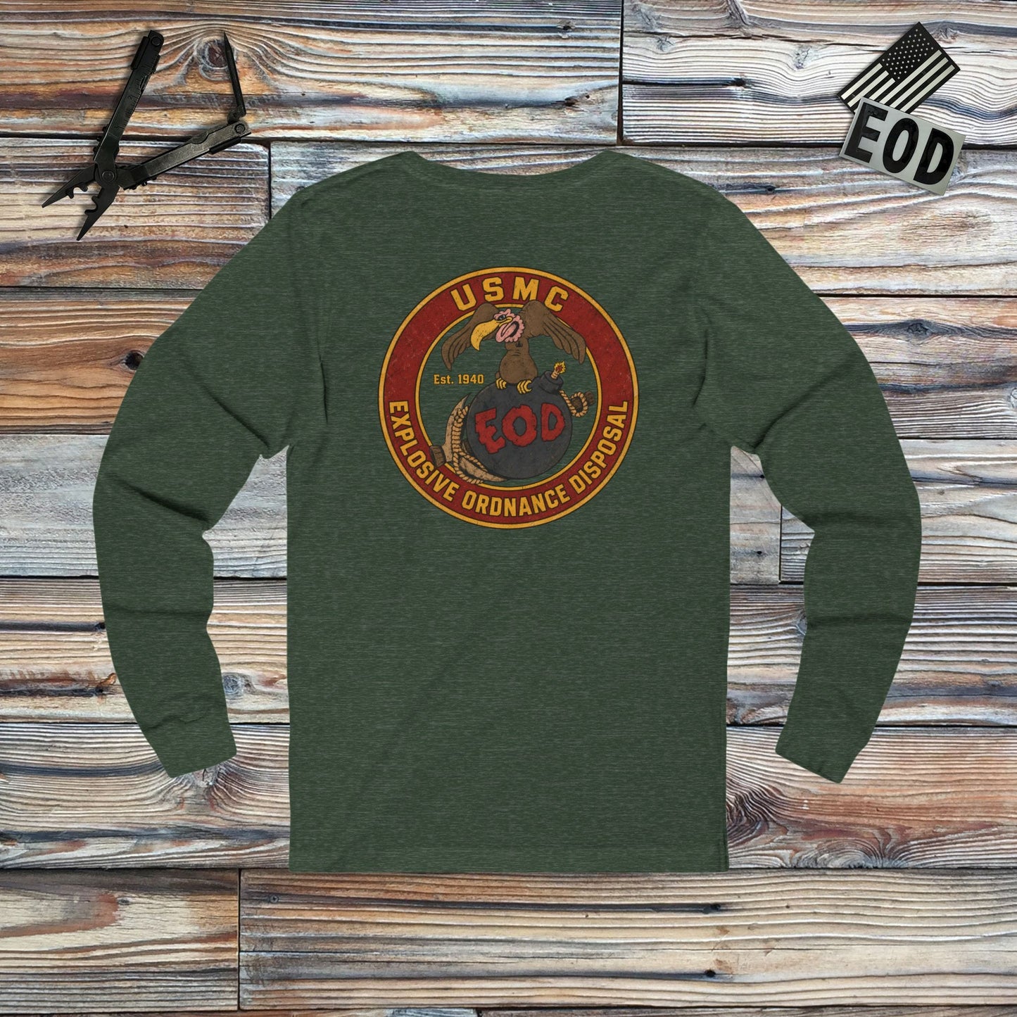 K-Factor Supply Co USMC BBP Icon (Long Sleeve - Back Print) T-Shirt