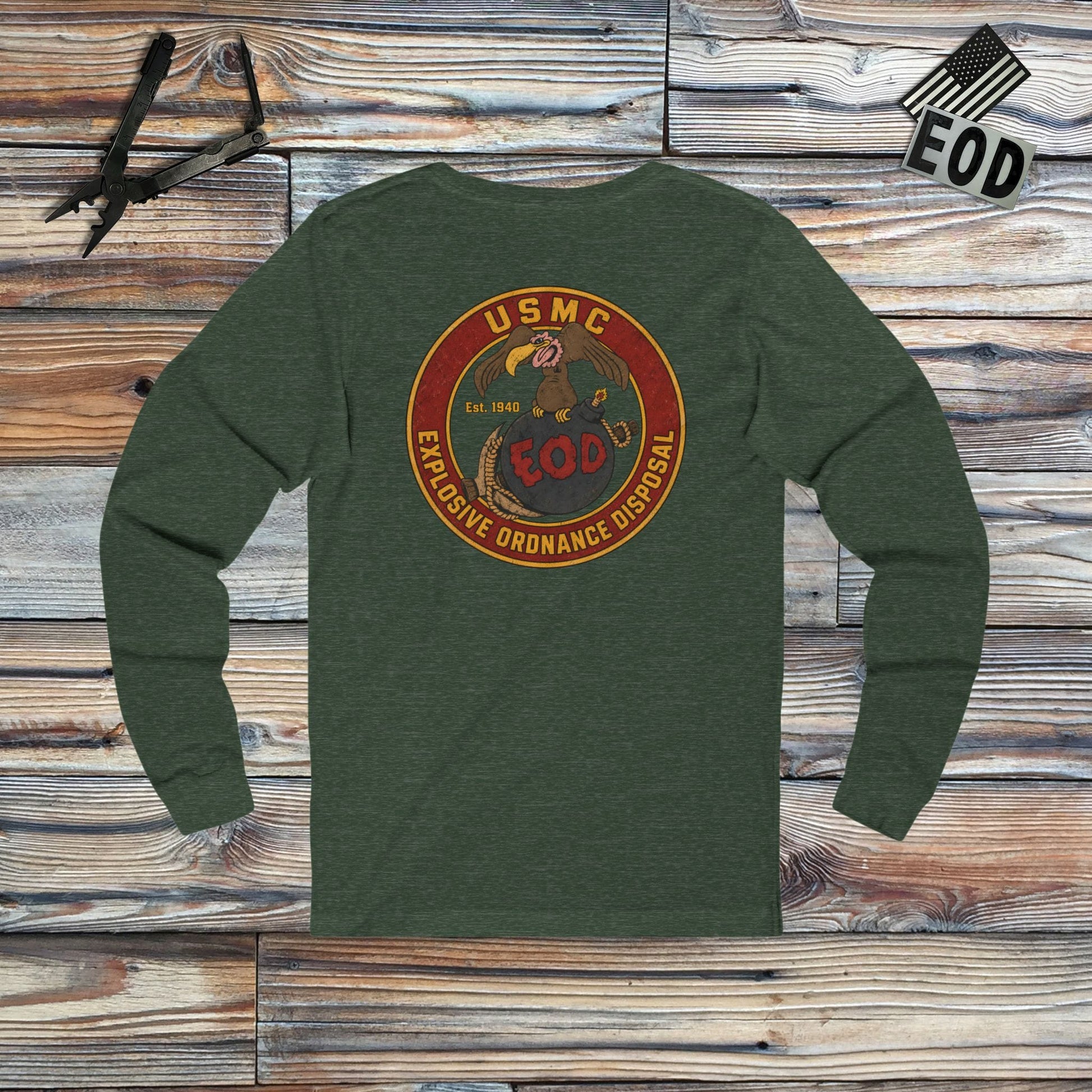 K-Factor Supply Co USMC BBP Icon (Long Sleeve - Back Print) T-Shirt