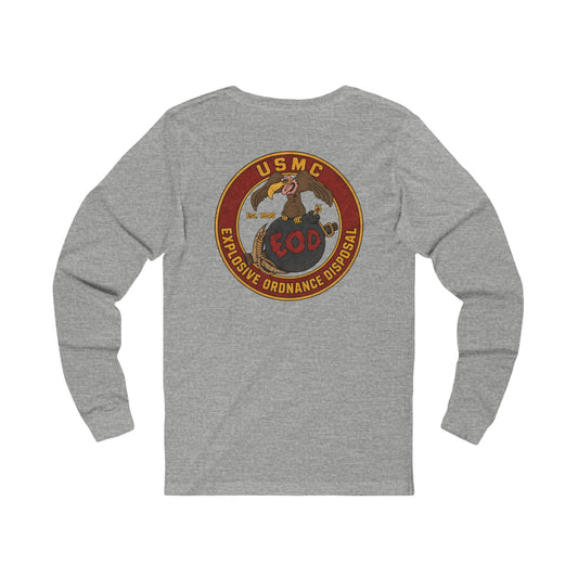 K-Factor Supply Co USMC BBP Icon (Long Sleeve - Back Print) T-Shirt S / Athletic Heather