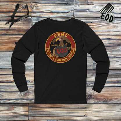 K-Factor Supply Co USMC BBP Icon (Long Sleeve - Back Print) T-Shirt S / Black
