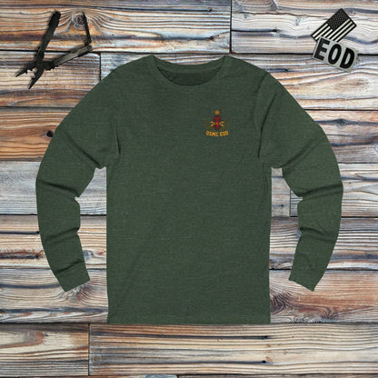K-Factor Supply Co USMC BBP Icon (Long Sleeve - Back Print) T-Shirt S / Heather Forest