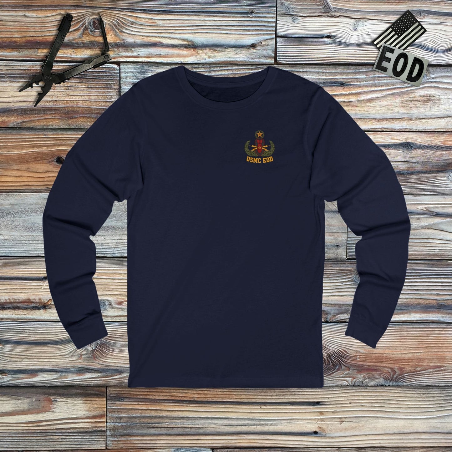 K-Factor Supply Co USMC BBP Icon (Long Sleeve - Back Print) T-Shirt S / Navy