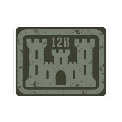 K-Factor Supply Co 12B Castle Sticker 2" × 2" / White