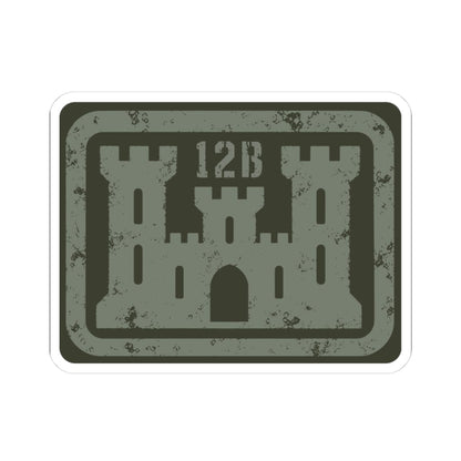 K-Factor Supply Co 12B Castle Sticker 3" × 3" / White