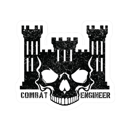 K-Factor Supply Co 12B Skull Castle Sticker 2" × 2" / White