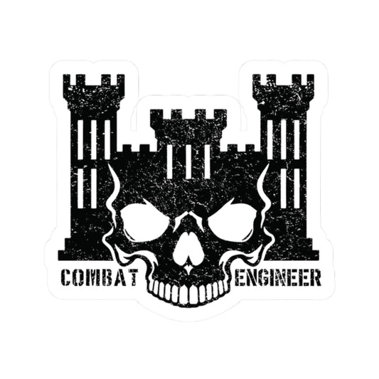 K-Factor Supply Co 12B Skull Castle Sticker 2" × 2" / White