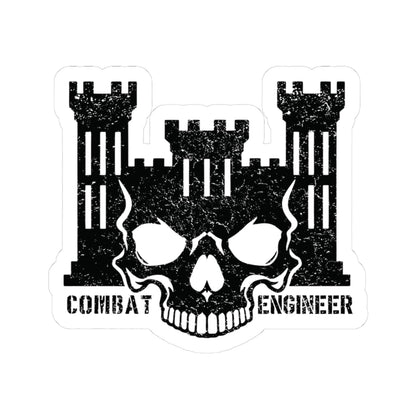 K-Factor Supply Co 12B Skull Castle Sticker 3" × 3" / White