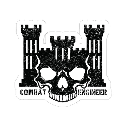 K-Factor Supply Co 12B Skull Castle Sticker 6" × 6" / White