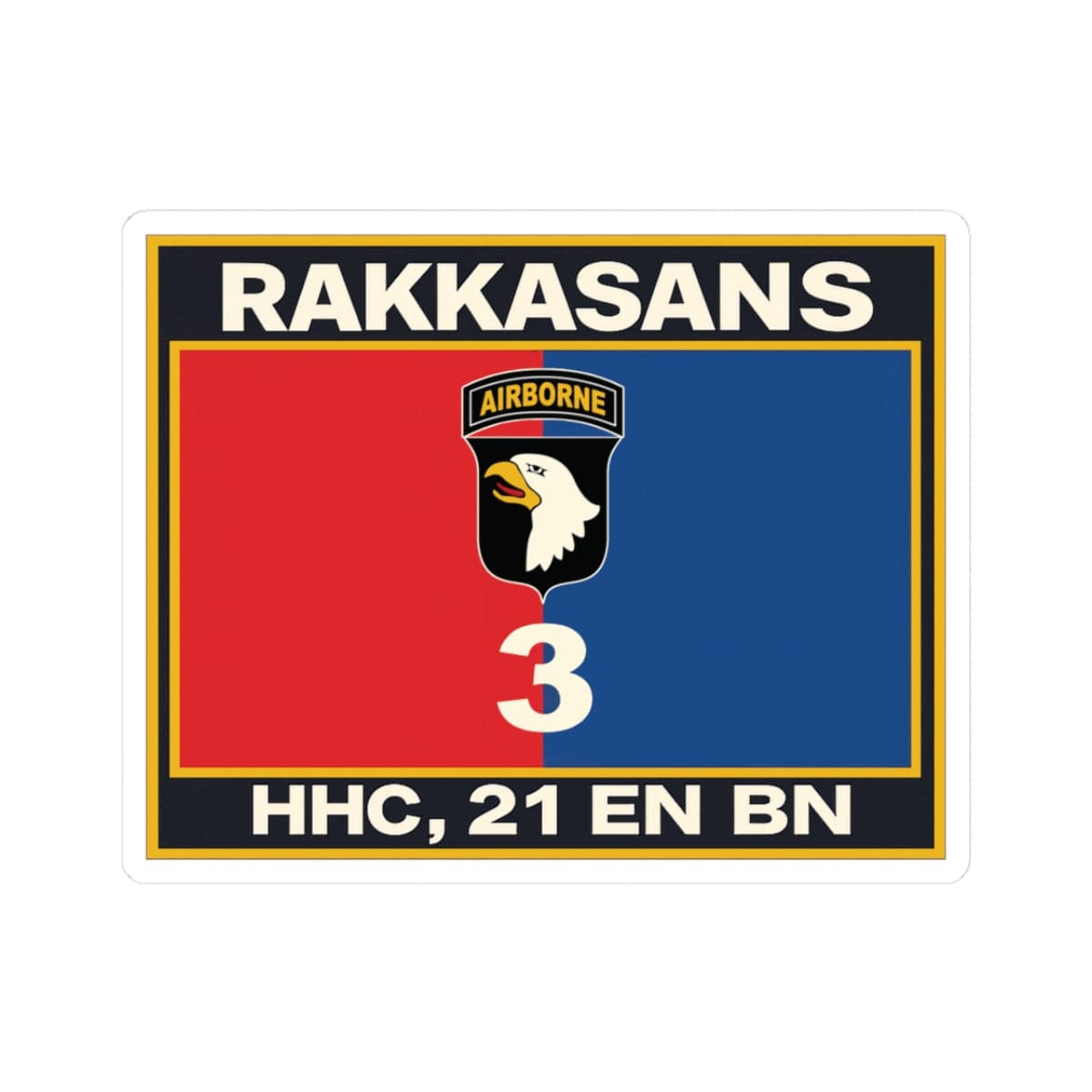 K-Factor Supply Co 21st Engineer Battalion Sticker 3" × 3"