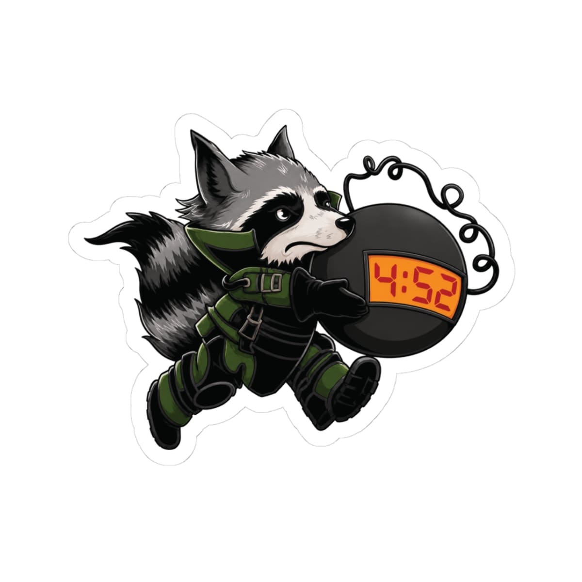 K-Factor Supply Co 452 EOD "Trash Panda" Sticker 3" × 3"