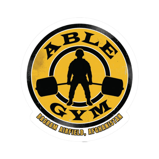 K-Factor Supply Co Able Gym Sticker 2" × 2" / White