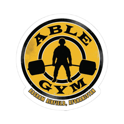 K-Factor Supply Co Able Gym Sticker 4" × 4" / White