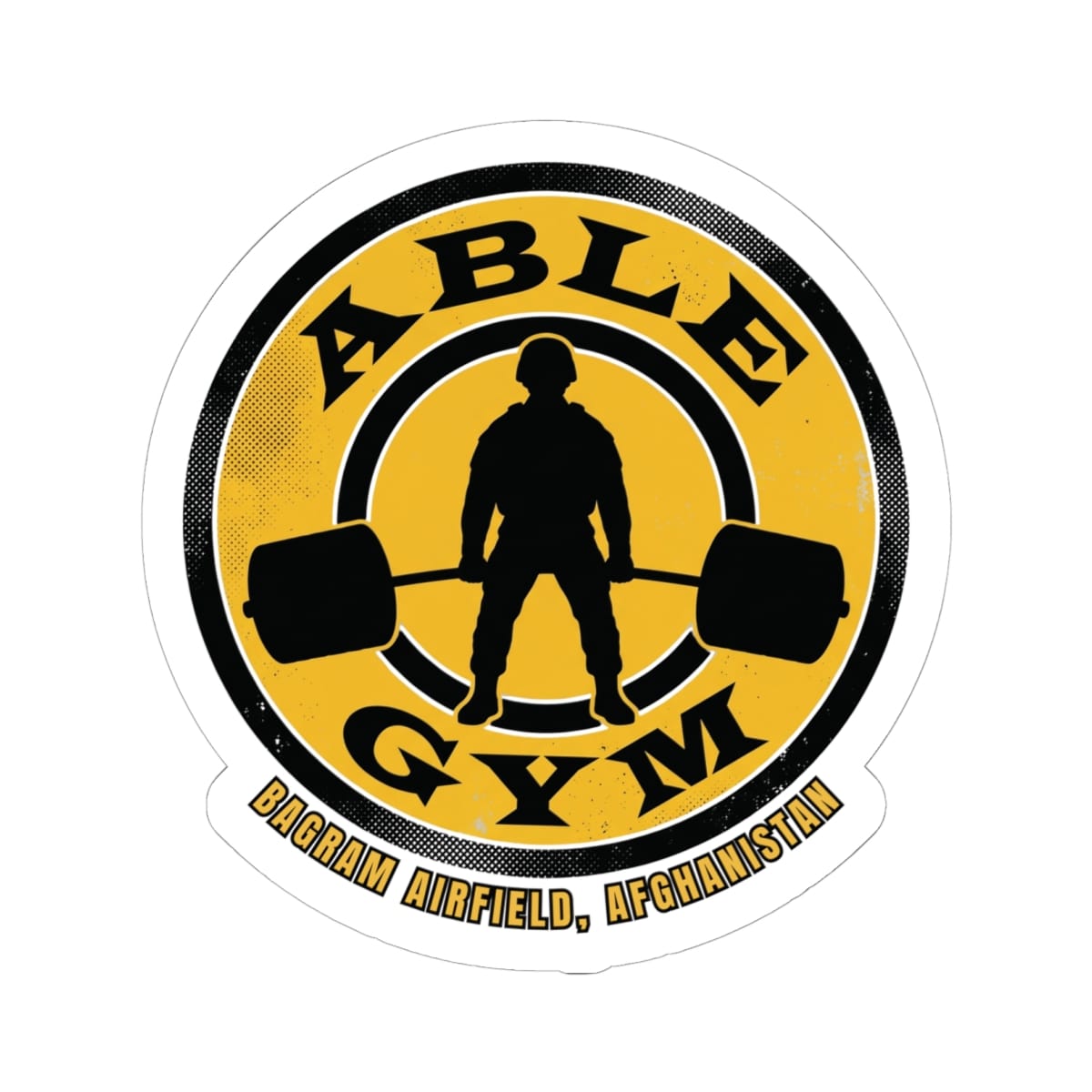 K-Factor Supply Co Able Gym Sticker 6" × 6" / White