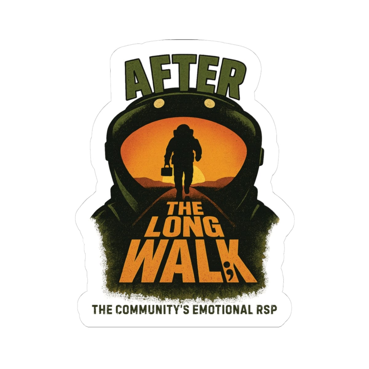 K-Factor Supply Co After the Long Walk Sticker 3" × 3"