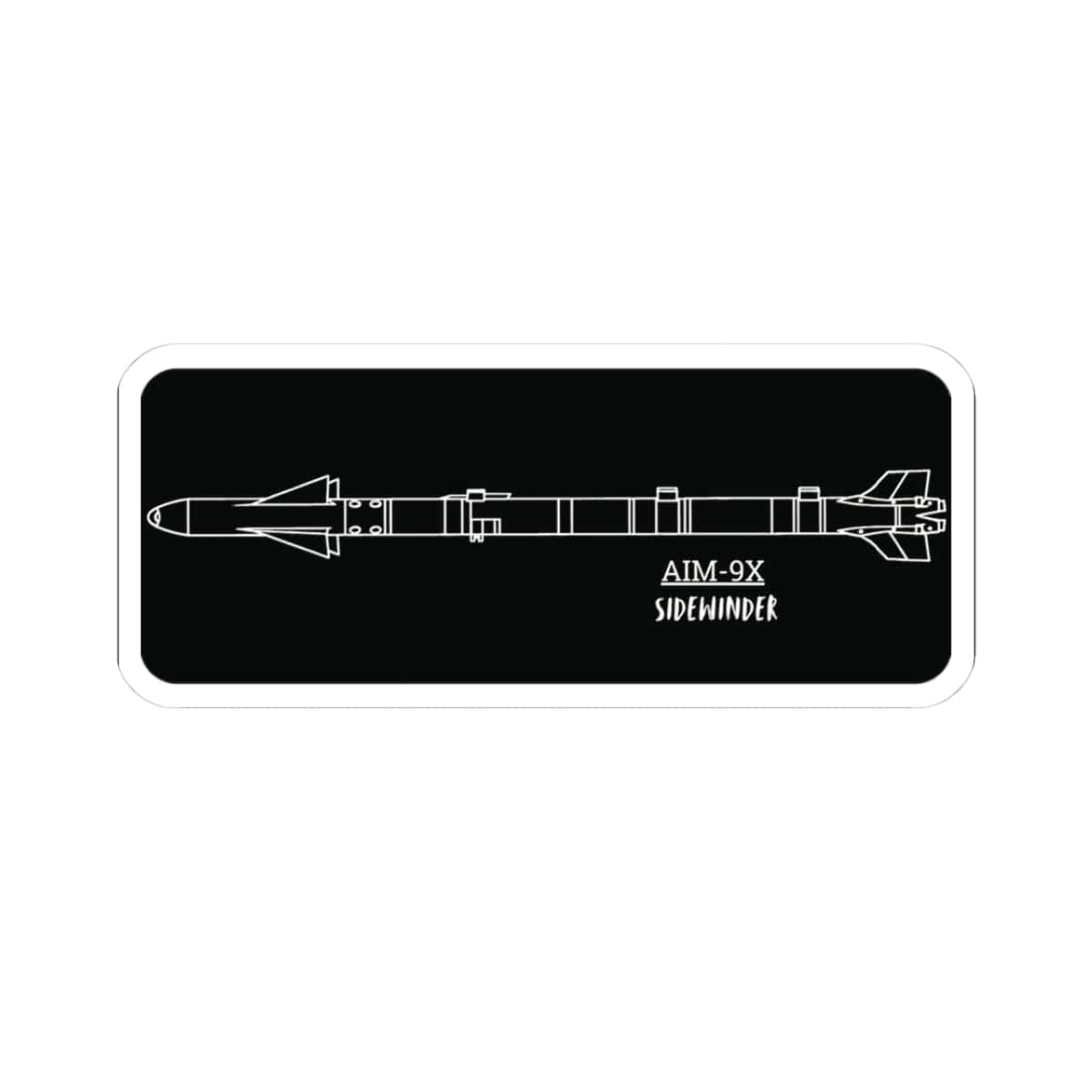 K-Factor Supply Co AIM-9X Technical Sticker 3" × 3"