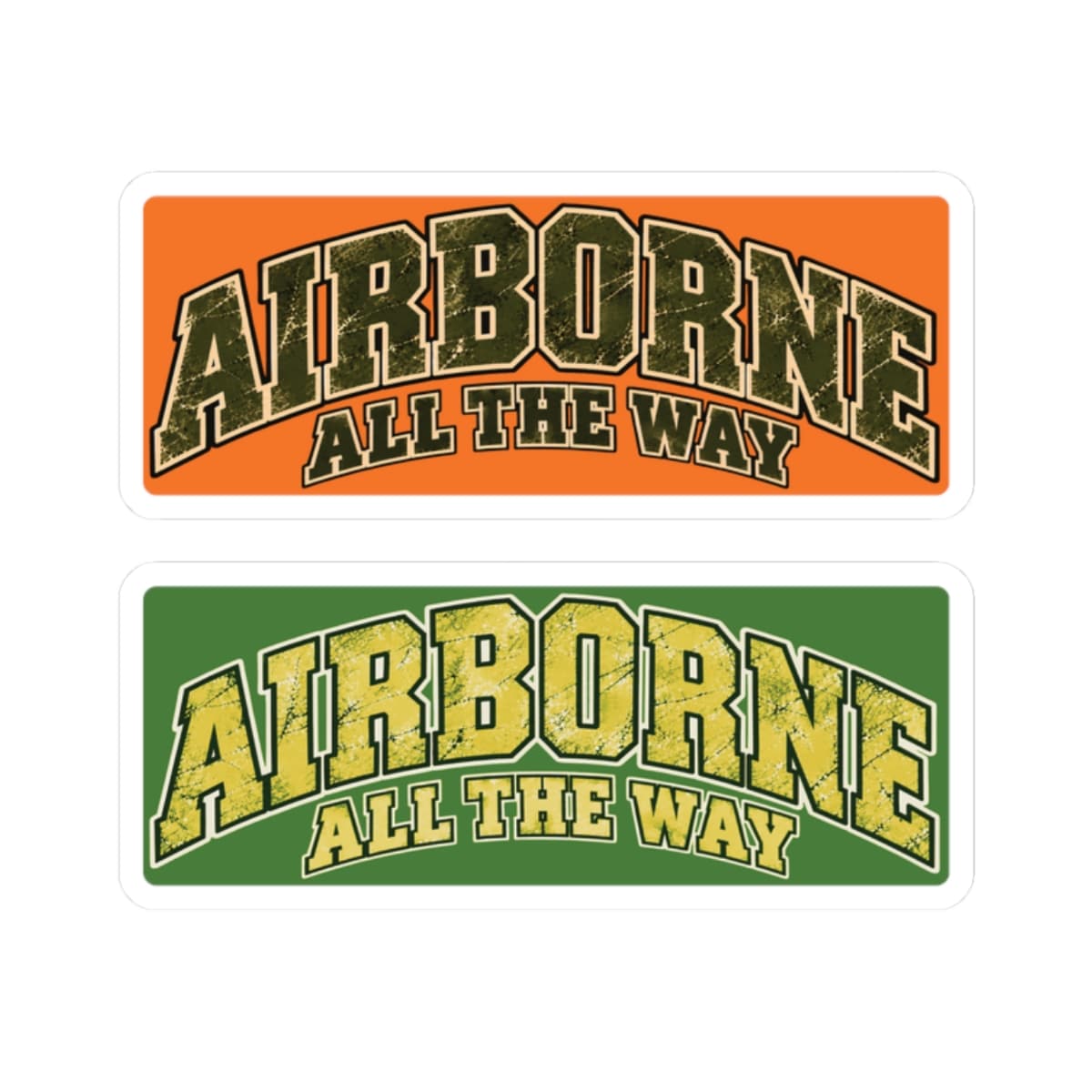 K-Factor Supply Co Airborne ATW (2-Pack) Sticker 2" × 2"