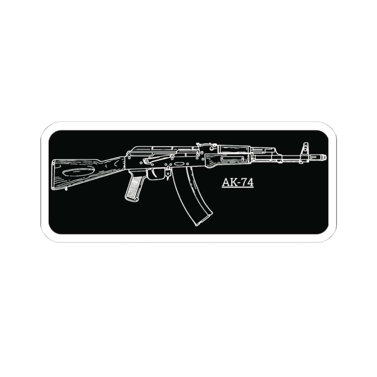 K-Factor Supply Co AK-74 Technical Sticker 4" × 4"