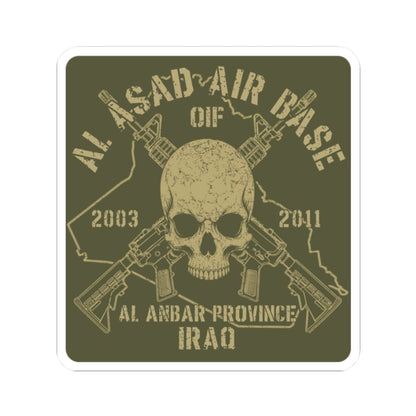 K-Factor Supply Co Al Asad OIF - Skull & Carbines Sticker 2" × 2"