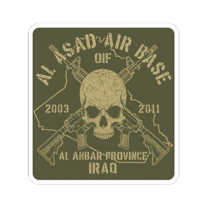 K-Factor Supply Co Al Asad OIF - Skull & Carbines Sticker 6" × 6"