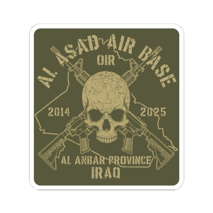K-Factor Supply Co Al Asad OIR - Skull & Carbines Sticker 6" × 6"
