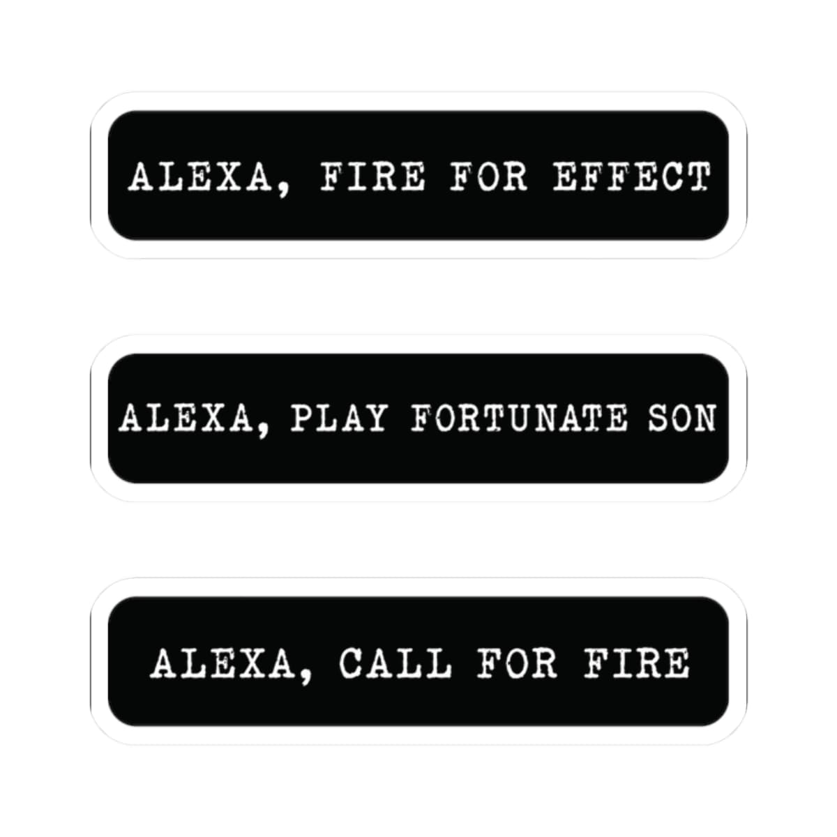 K-Factor Supply Co Alexa Mk 1 Sticker (3-Pack) 2" × 2" / White