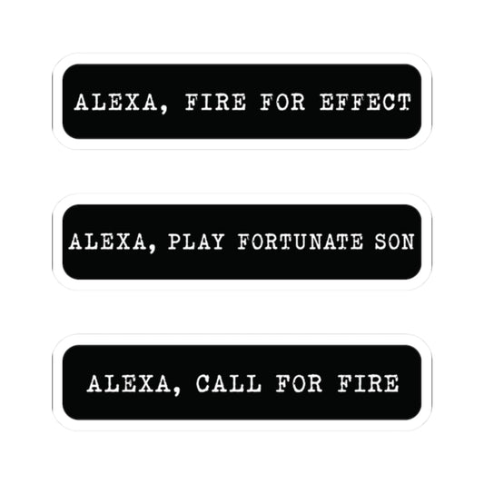 K-Factor Supply Co Alexa Mk 1 Sticker (3-Pack) 2" × 2" / White